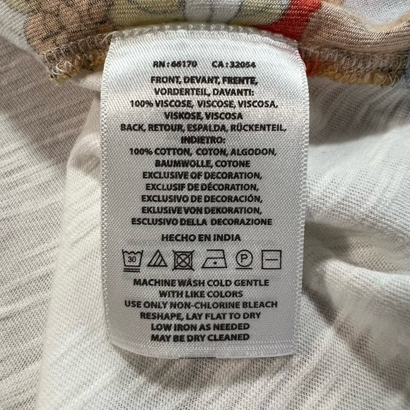 Akemi + Kin Anthropologie Size Small Boho Indie Floral Cottage Artsy Earth Shirt - Picture 6 of 12